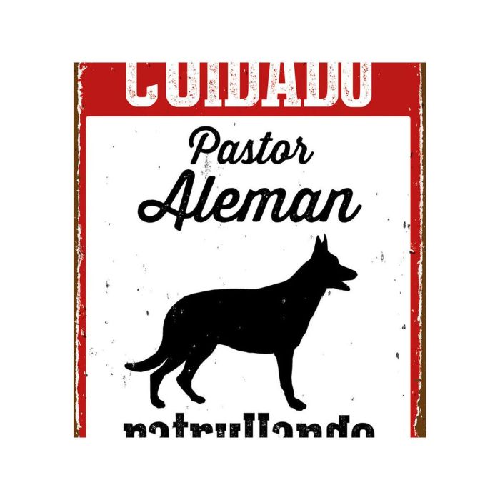 Placa Magnet & Steel Cuidado Pastor Alemán Patrullando 14,8 x 21 cm 1 Placa Magnet & Steel Cuidado Pastor Alemán Patrullando 14,8 x 21 cm 1