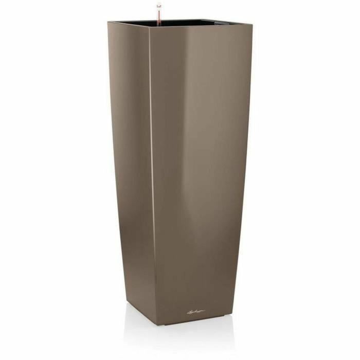 Lechuza LEC4008789182340 Jardinera Cubico Alto 40 Todo en Uno Brilliant Taupe