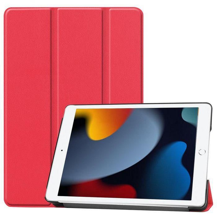 CoreParts Cover For iPad 7/8/9 (2019-2021) 10.2inch Tri-fold Caster Hard Shell Cover with Auto Wake Function - Red CoreParts Cover For iPad 7/8/9 (2019-2021) 10.2inch Tri-fold Caster Hard Shell Cover with Auto Wake Function - Red