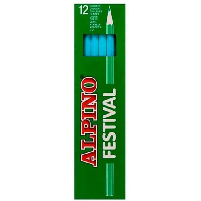 Lápices de colores Alpino Azul claro 12 Piezas (10 Unidades) 1 Lápices de colores Alpino Azul claro 12 Piezas (10 Unidades) 1