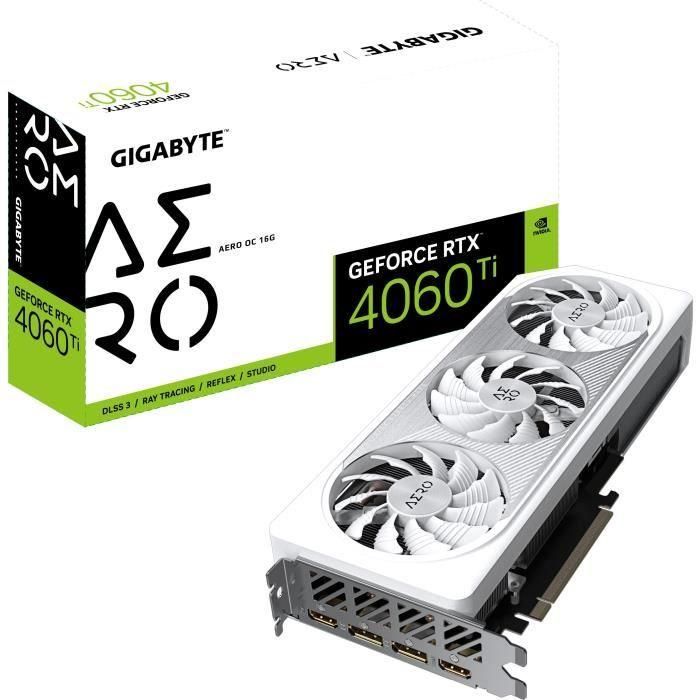 GIGABYTE - Tarjeta gráfica - RTX 4060Ti AERO OC-16GD