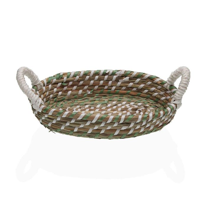 Cesta Blanca y Verde 26 cm Versa - Jacinto de Agua, Textil (4 Unidades) Cesta Blanca y Verde 26 cm Versa - Jacinto de Agua, Textil (4 Unidades)