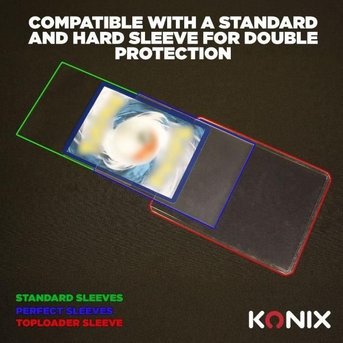 Fundas para cartas - KONIX - Fundas estándar - 100 bolsillos - Compatible con Magic The Gathering y Pokémon - Transparente 5
