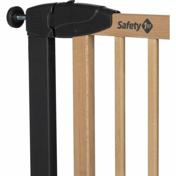 Safety 1st BBC3220660344703 Barrera de Seguridad Simply Close Wood & Metal a Presión 73-80cm (Ext. 94cm) Apertura con 1 Mano Madera Grafito Sin Taladros 1 Safety 1st BBC3220660344703 Barrera de Seguridad Simply Close Wood & Metal a Presión 73-80cm (Ext. 94cm) Apertura con 1 Mano Madera Grafito Sin Taladros 1