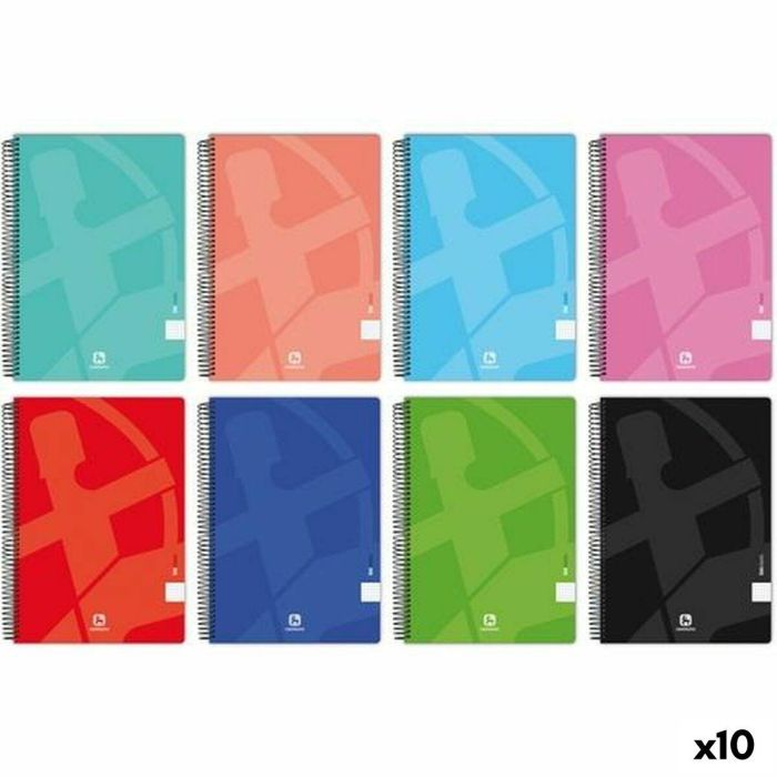 Centauro 01-Uniclasic Cuadernos Tapa Blanda 80 Hojas Pauta 2,5 mm Folio Colores Surtidos (Set de 10) (Set de 10)