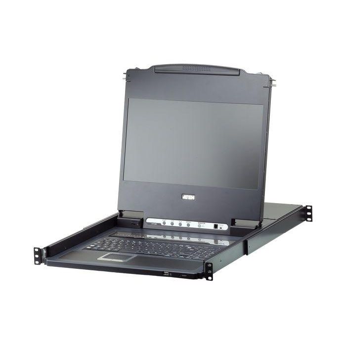 Aten CL6708MW Single Rail KVM Switch LCD DVI 8 Puertos Full HD 1080p 17.3 pulgadas Integrado Teclado Touchpad hasta 64 PCs 0 Aten CL6708MW Single Rail KVM Switch LCD DVI 8 Puertos Full HD 1080p 17.3 pulgadas Integrado Teclado Touchpad hasta 64 PCs 0