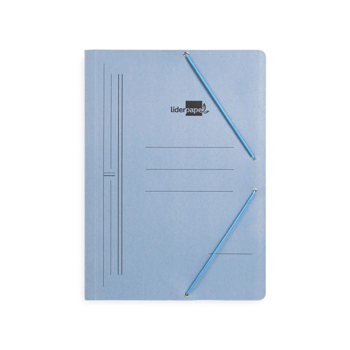 Liderpapel Carpeta Sencilla Folio Cartón Pintado Azul 3