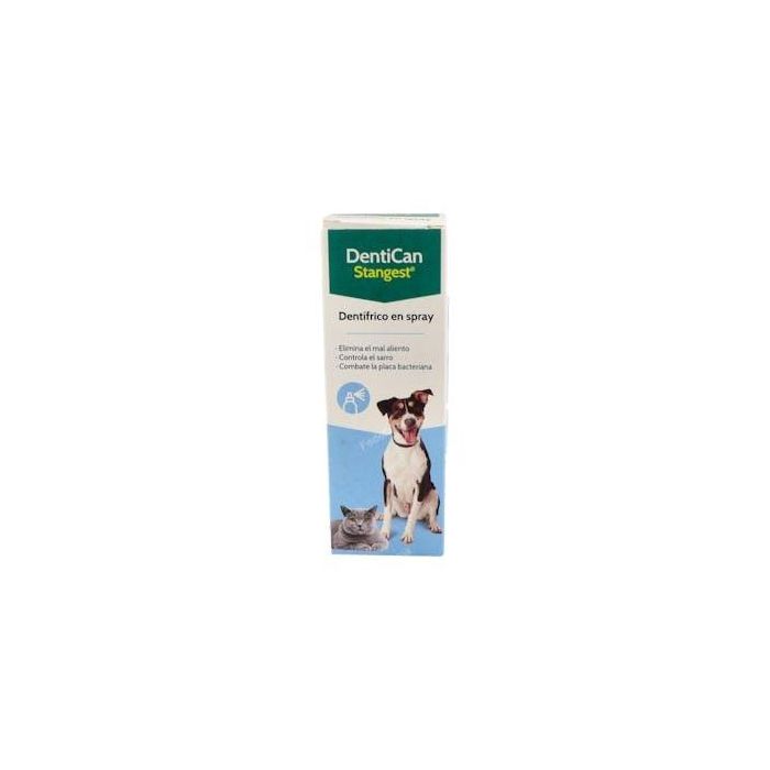Stangest Dentican Spray Dental para Higiene Bucodental de Mascotas, Triple Acción, 125 mL