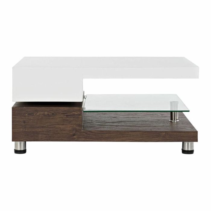 Mesa de Centro DKD Home Decor 80 x 60 x 38 cm Cristal Aluminio Madera MDF 3