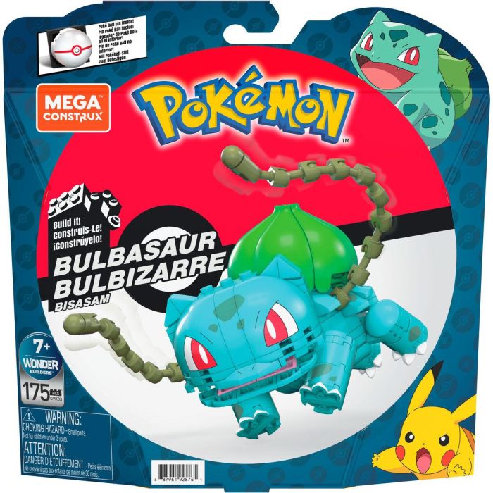 Mega Construx Pokémon Bulbasaur Set de Ladrillos de Construcción Articulado, 175 piezas, 10+ cm, Edad 7+ 15 Mega Construx Pokémon Bulbasaur Set de Ladrillos de Construcción Articulado, 175 piezas, 10+ cm, Edad 7+ 15