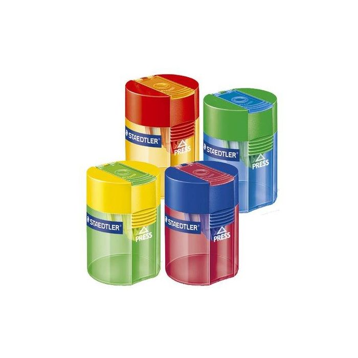 Afilalapiz Staedtler C/Deposito Transparente (Surt. 4 Colores) Expositor 10