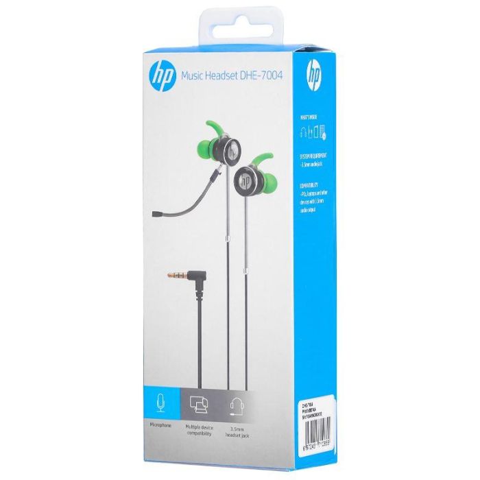 HP Auricular Gaming con Doble Micrófono Extraíble, Control de Volumen, Color Verde - Auricular HP Gaming con Doble Microfono (Extraible) y Control de Volumen - Verde