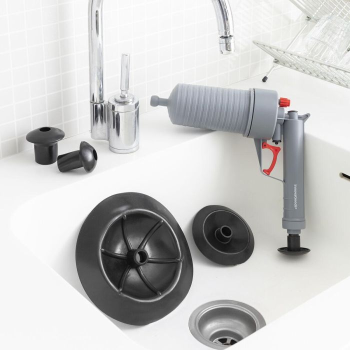 Pistola Desatascadora de Aire Comprimido Universal con Adaptadores KlinGun InnovaGoods 8