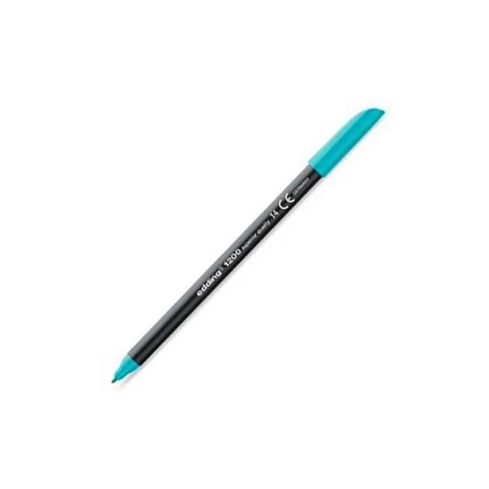 Edding Rotulador 1200 Punta Fina Azul Turquesa, 1 mm, base agua, no traspasa, para papel claro (5 Unidades) (5 Unidades)