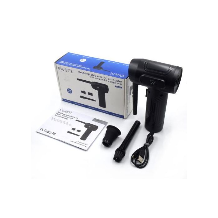 EWENT EW5607 Soplador de Aire Limpiador Eléctrico Inalámbrico para PC, Teclado | Inflador y Vacío de Bolsas 7500mAh 10 EWENT EW5607 Soplador de Aire Limpiador Eléctrico Inalámbrico para PC, Teclado | Inflador y Vacío de Bolsas 7500mAh 10