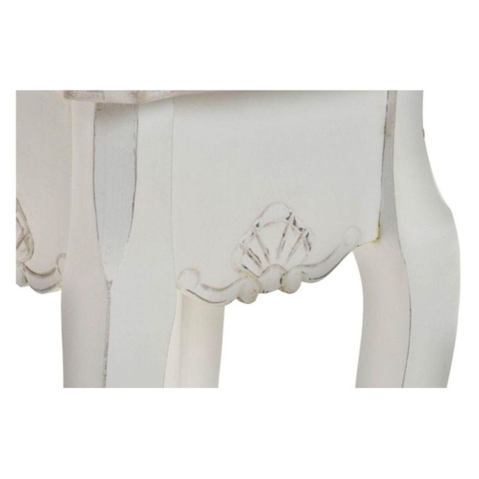 Mesita Auxiliar Tradicional DKD Home Decor Blanco Natural 35 x 80 x 35 cm Set de 2 3 Mesita Auxiliar Tradicional DKD Home Decor Blanco Natural 35 x 80 x 35 cm Set de 2 3