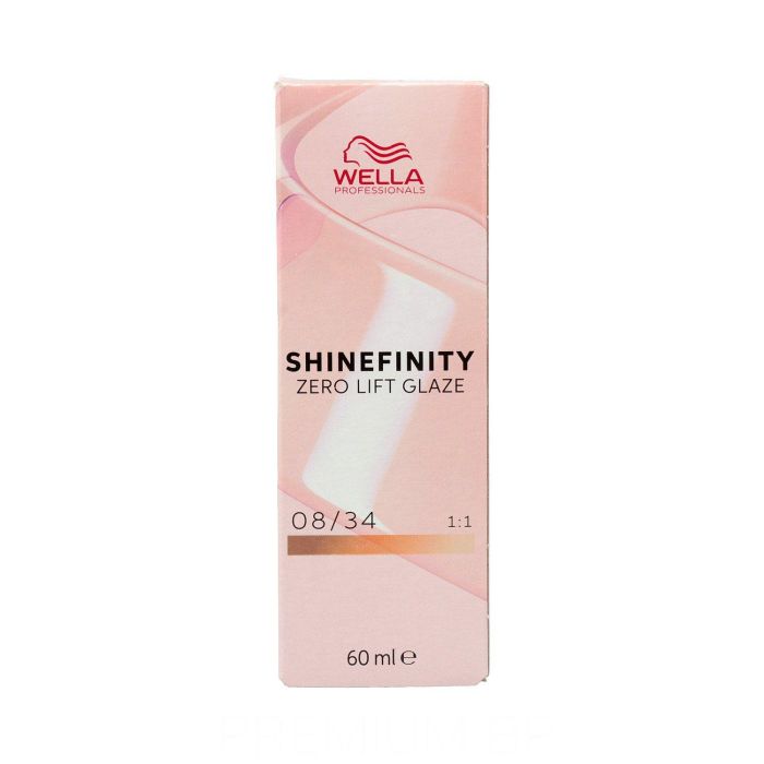Wella Tinte Shinefinity 08/34 60ml - Coloración Semipermanente Brillo Efecto Esmaltado Sin Dañar Sin Amoniaco