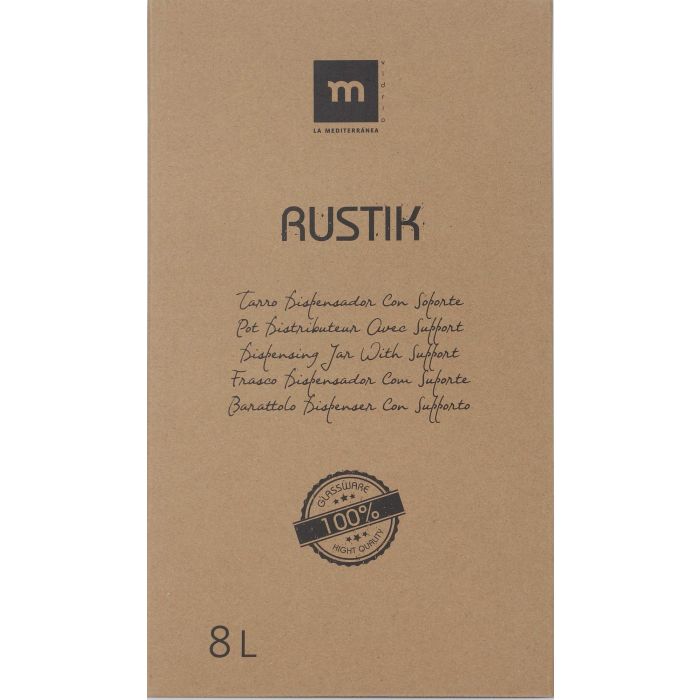 Tarro dispensador con grifo de 8 litros y soporte de metal - La Mediterran por Inde (4 Unidades) 6 Tarro dispensador con grifo de 8 litros y soporte de metal - La Mediterran por Inde (4 Unidades) 6