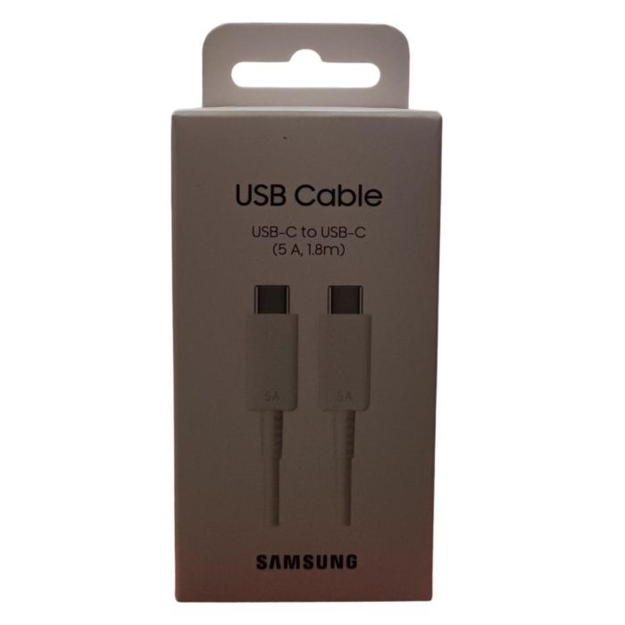 Samsung EP-DX510JWEGEU Cable USB-C a USB-C 5A 1.8M Blanco 3