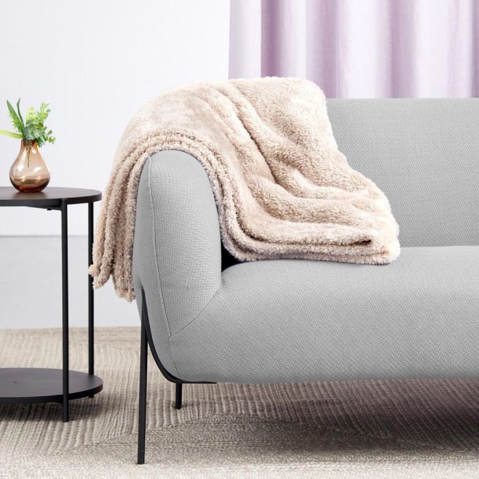 Day Manta de Vellón de Peluche 150x200 cm Gris Oscuro Beige 250g 4