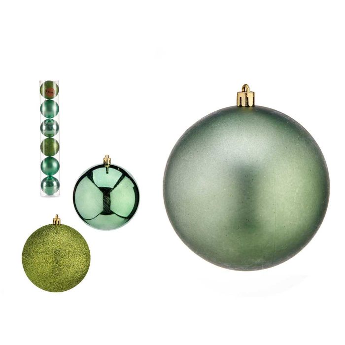 Set 6 Bolas Navidad Verde 10 cm Krist+ (12 Unidades) Set 6 Bolas Navidad Verde 10 cm Krist+ (12 Unidades)