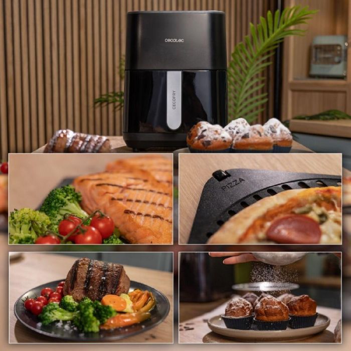 Cecotec Cecofry&Grill Duoheat 4000 Freidora de Aire Caliente y Grill Doble Resistencia 4 L 1900W Negra con Pantalla Táctil y Ventana 2 Cecotec Cecofry&Grill Duoheat 4000 Freidora de Aire Caliente y Grill Doble Resistencia 4 L 1900W Negra con Pantalla Táctil y Ventana 2