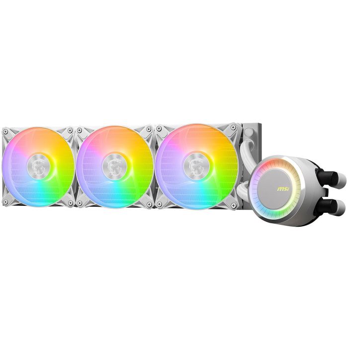 MSI MAG CORELIQUID E360 WHITE - Sistema de Refrigeración Líquida para CPU, Radiador 360mm, Compatible Intel/AMD, ARGB, 3 Ventiladores, 20dBA - 306-7ZW6E27-C24 3