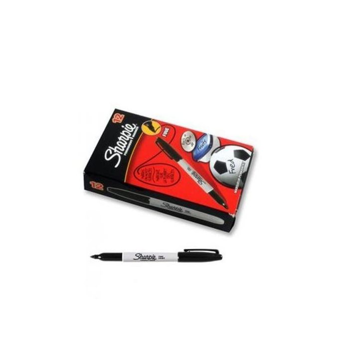 Sharpie Marcador Permanente Punta Fina Redonda 0.9 mm Negro (Pack de 12 Unidades) (12 Unidades)