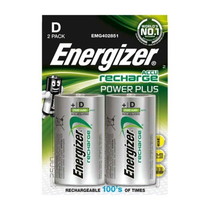 Pilas Recargables Energizer ENGRCD2500 1,2 V HR20 D2 2 Pilas Recargables Energizer ENGRCD2500 1,2 V HR20 D2 2