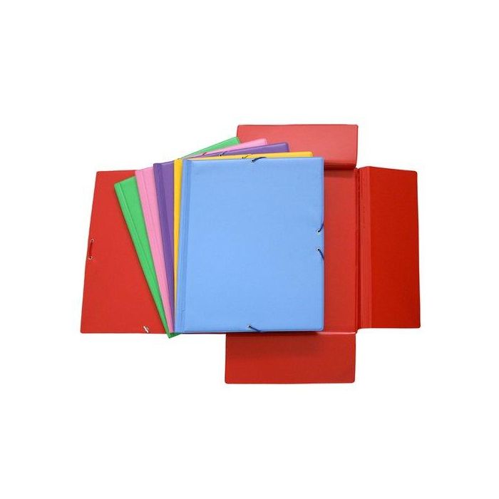 Carpeta De Gomas Y Solapas Grafoplas Pvc Colors Fº Violeta 6 unidades