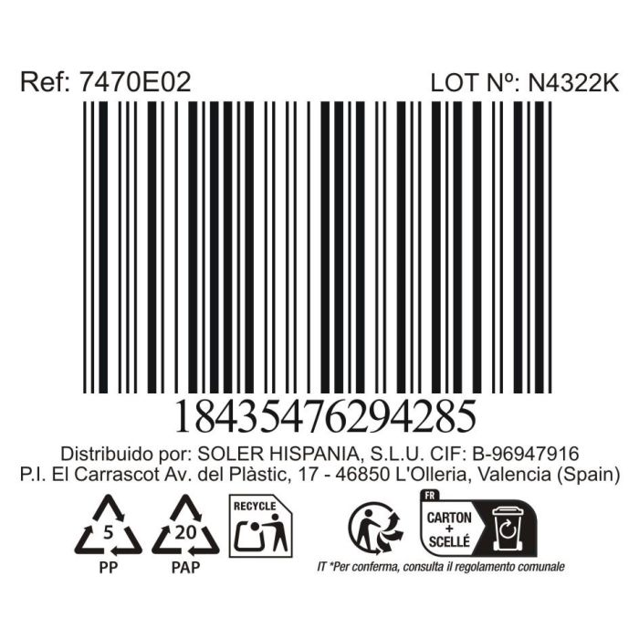 La Mediterranea Plato "Black Clay" Md Ø26,5 cm x 2,8 cm (12 Unidades)