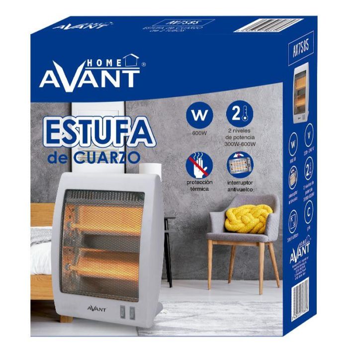 AVANT Estufa de Cuarzo 2 Tubos 600W
