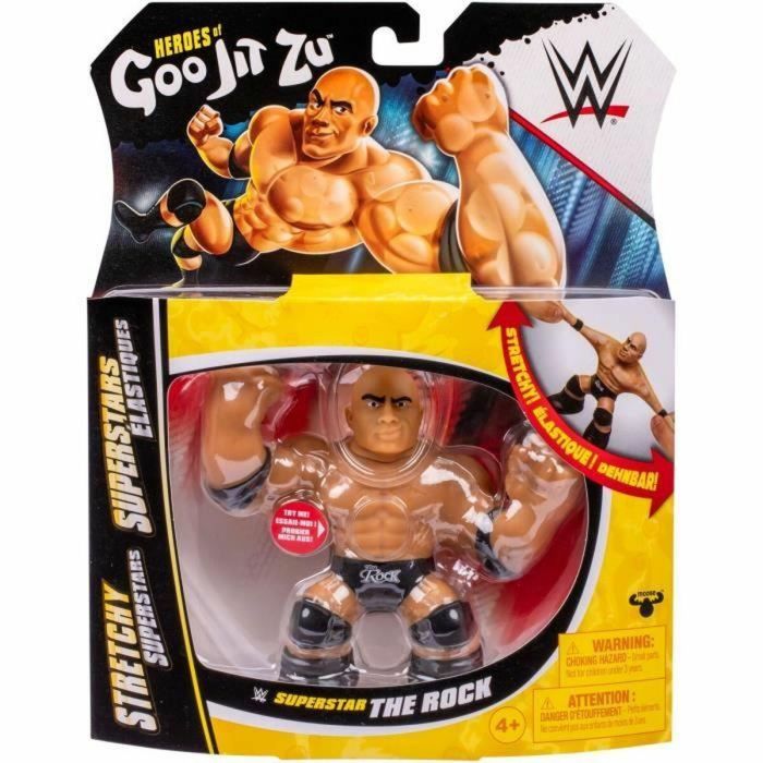 Heroes Of Goo Jit Zu HER0630996428962 Figura Estirable WWE The Rock 11 cm con Textura Elástica y 3 Veces Más Estirable 2