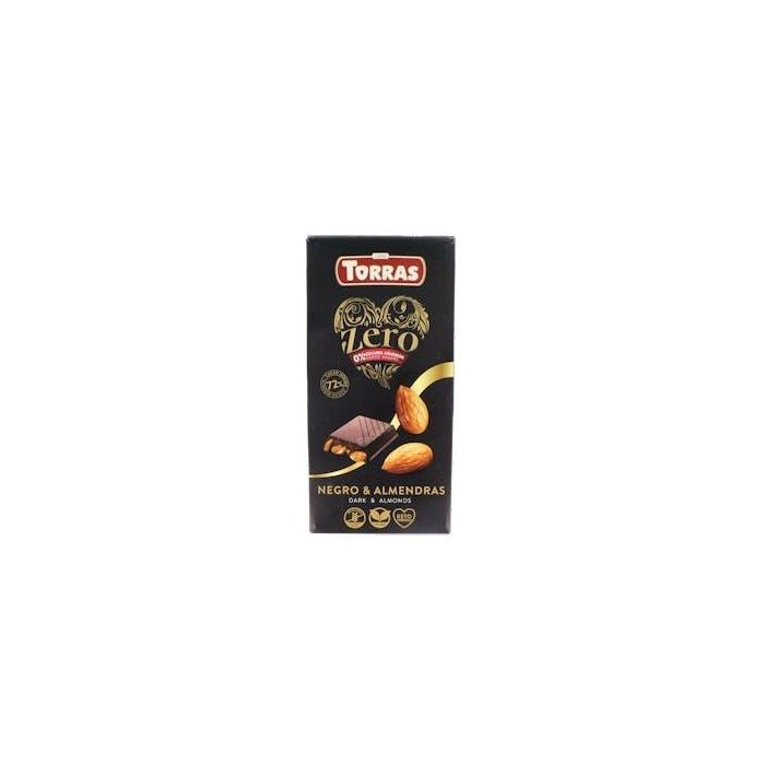 TORRAS Chocolate Negro 72% con Almendra Zero S/A 150g