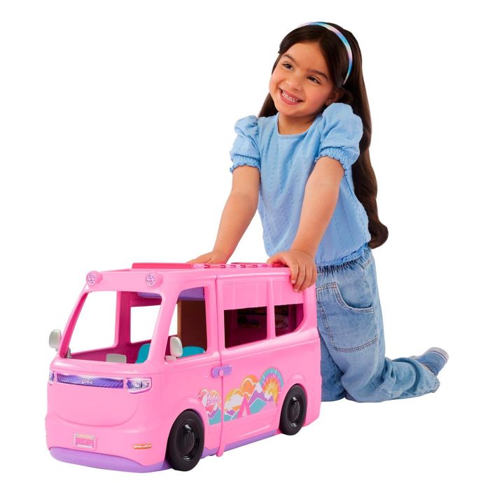 Barbie Hrj78 Súper Caravana DreamCamper con 7 Zonas de Juego, Tienda Plegable y Más de 60 Accesorios para Muñecas Barbie 3 Barbie Hrj78 Súper Caravana DreamCamper con 7 Zonas de Juego, Tienda Plegable y Más de 60 Accesorios para Muñecas Barbie 3
