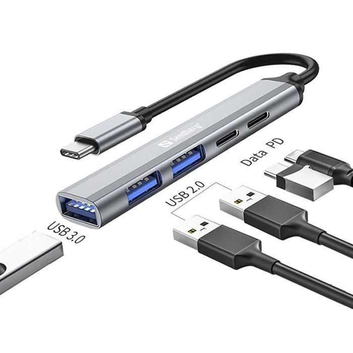 Sandberg USB-C to 3xUSB-A+2xUSB-C SAVER 1 Sandberg USB-C to 3xUSB-A+2xUSB-C SAVER 1