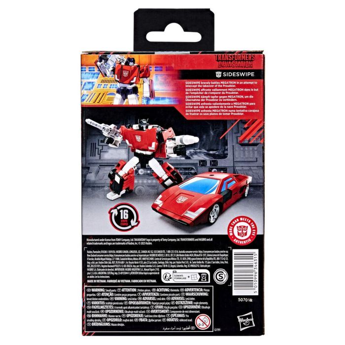 Figura Sideswipe MTMTE Collection Devastation Transformers 11cm 4