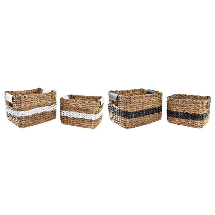 Cesta Colonial DKD Home Decor Negro Blanco 25 x 20 x 32 cm Set de 2 (2 Unidades) 3 Cesta Colonial DKD Home Decor Negro Blanco 25 x 20 x 32 cm Set de 2 (2 Unidades) 3