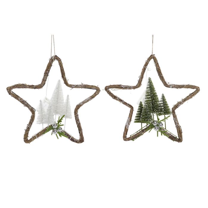 Decoracion Colgante Navidad Alpina DKD Home Decor Verde Blanco 10 x 43 x 43 cm (2 Unidades) Decoracion Colgante Navidad Alpina DKD Home Decor Verde Blanco 10 x 43 x 43 cm (2 Unidades)