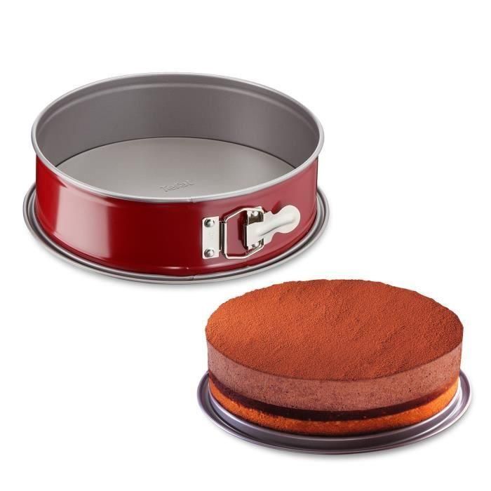 TEFAL Molde con bisagras Delibake en acero - Ø 17 cm - Rojo y gris