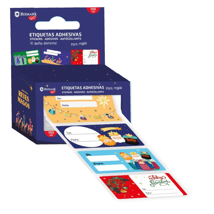 Caja 100 Etiquetas Adhesivas para Regalos Reyes Magos Bismark 332911 1 Caja 100 Etiquetas Adhesivas para Regalos Reyes Magos Bismark 332911 1