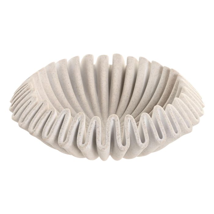 DKD Home Decor Centro de Mesa Scandi Crema de Mármol 30.5 x 30.5 x 10 cm (2 Unidades)