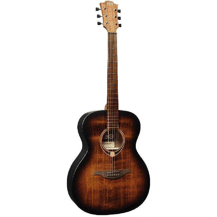 Lag Guitarra Acústica Tramontane 70 Auditorium Black & Brown con Tapa de Abeto Engelmann Sólido, Satinado