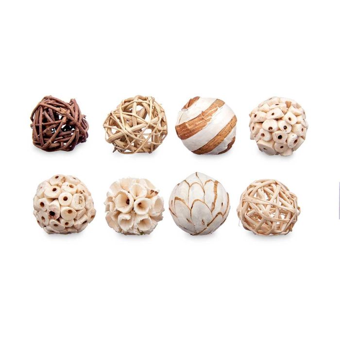 Set Bolas Pequeñas Giftdecor - 2 Modelos Surtidos, Madera y Fibra Natural, 9x25x8 cm (12 Unidades) 1 Set Bolas Pequeñas Giftdecor - 2 Modelos Surtidos, Madera y Fibra Natural, 9x25x8 cm (12 Unidades) 1