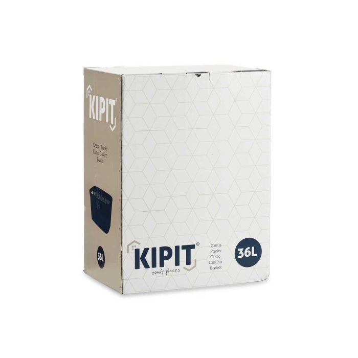 Cesta Plastico Rattan Ropa 36L Gris Kipit 36X25CM (12 Unidades) 2 Cesta Plastico Rattan Ropa 36L Gris Kipit 36X25CM (12 Unidades) 2