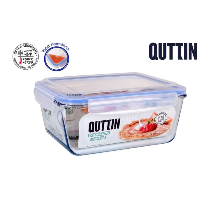 Quttin Fiambrera Rectangular 26x22 cm 3.5L (3 Unidades) Quttin Fiambrera Rectangular 26x22 cm 3.5L (3 Unidades)