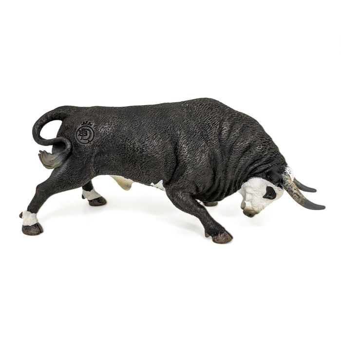 Deqube Figura Réplica Toro Bravo Cara Blanca Embistiendo a Escala, Detallada y Pintada a Mano, Ideal para Colección Animales +3 Años Deqube Figura Réplica Toro Bravo Cara Blanca Embistiendo a Escala, Detallada y Pintada a Mano, Ideal para Colección Animales +3 Años