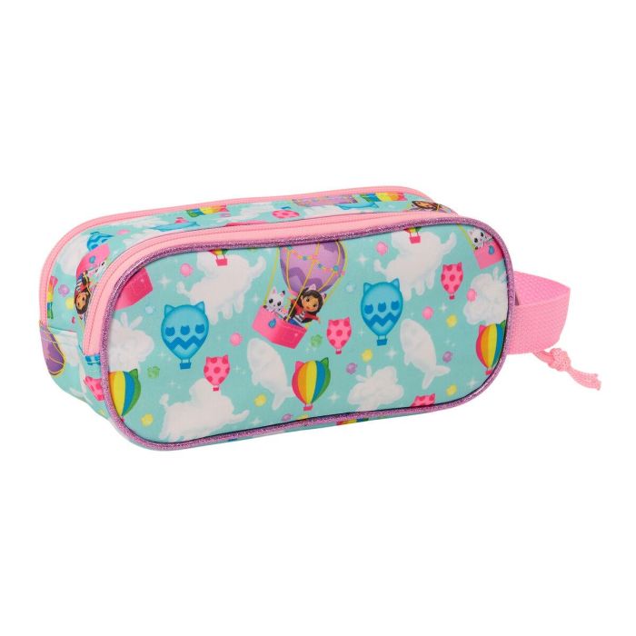 Portatodo Doble Gabby's Dollhouse Rosa Azul cielo 21 x 8 x 6 cm 3D 1