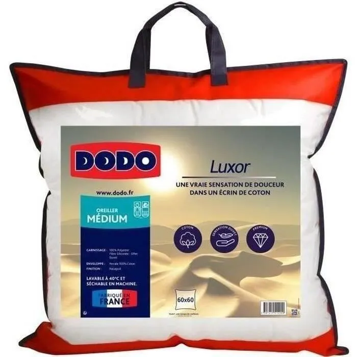 DODO Almohada Luxor 60x60 cm 100% Algodón Efecto Plumón 2 DODO Almohada Luxor 60x60 cm 100% Algodón Efecto Plumón 2
