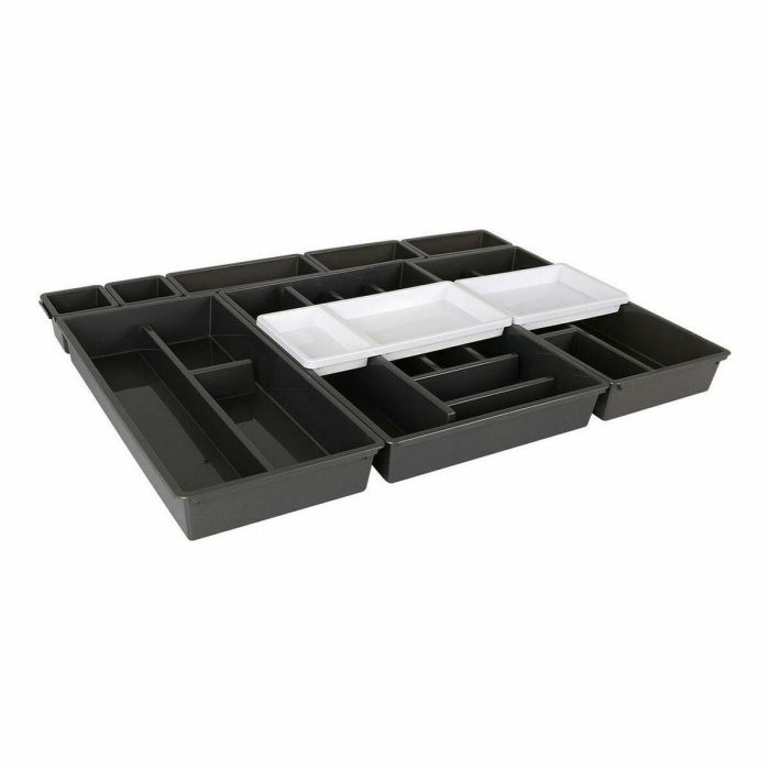 Organizador para Cubiertos Tontarelli Bella Negro 10 Piezas 70 x 49,2 x 6,7 cm (4 Unidades) 1